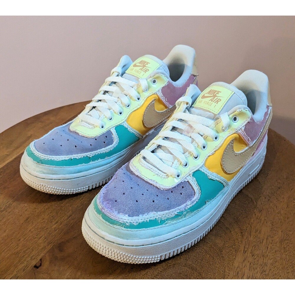 Nike Women's 8.5 Air Force 1 Low Pastel Reveal Shoes Arctic Punch DJ6901-600 - Picture 1 of 12